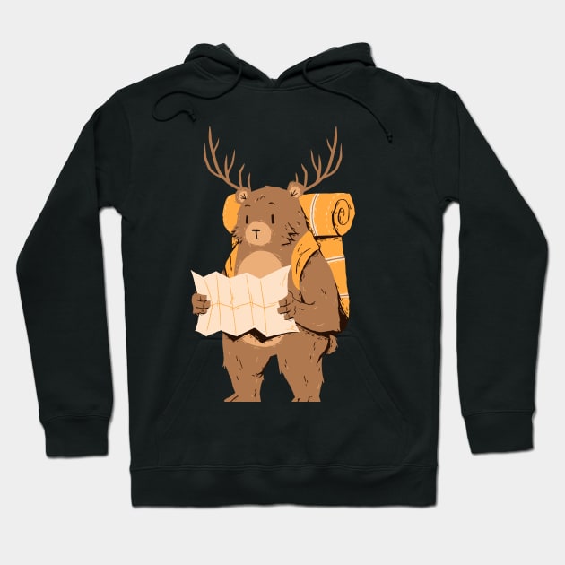 bear deer Hoodie by designfurry 